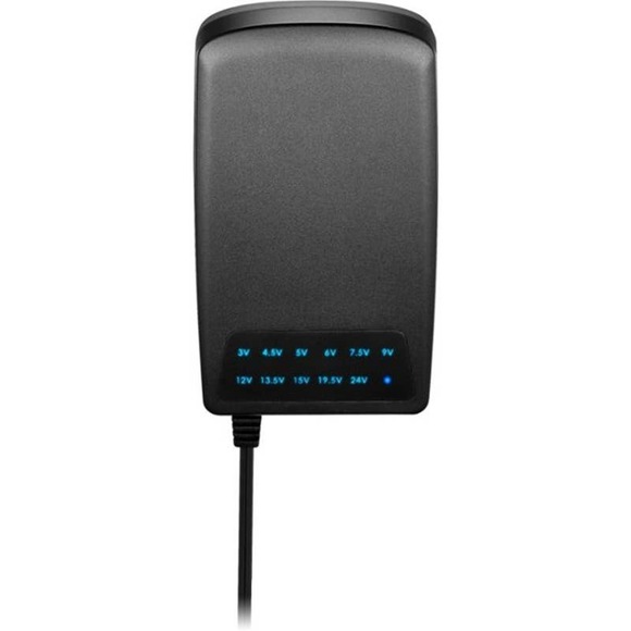 Insignia™ - 3,000 mA 5’ Universal AC Adapter for High-Output Devices - Black - Picture 1 of 3